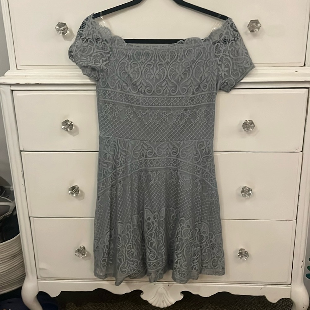 Lace off the shoulder dress